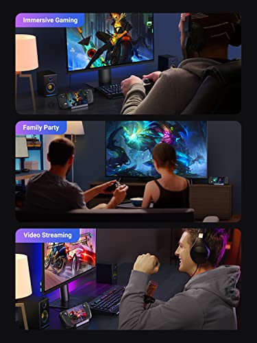 UGREEN Steam Deck Dock, 6-in-1 USB C Docking Station with 4K@60Hz HDMI, Gigabit Ethernet, PD 100W Charging 1xUSB C 2X USB 3.0 Compatible with Steam Deck Rog Ally iPhone 15 Pro/Pro Max