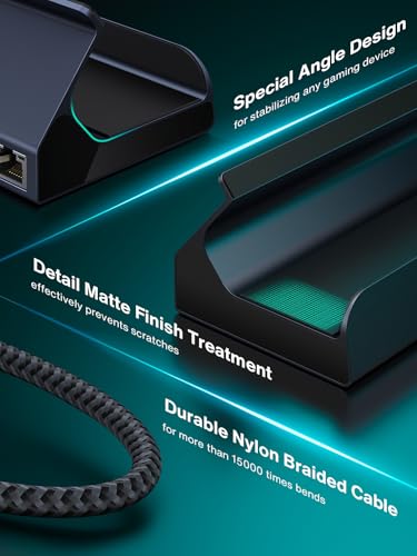 iVANKY ROG Xbox Ally X(2025)/ROG Ally Dock, 8-in-1 Docking Station 4K@144Hz | Steam Deck Dock for ASUS ROG Ally X/Valve Steam Deck OLED/Legion Go 2/S, HDMI 2.1, 1Gbps Ethernet, 3*USB-A 3.0, 100W Charge - color: Midnight Blue