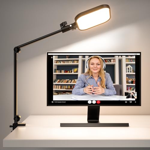 UBeesize 8" Streaming Ring Light with Adjustable Arm and Desk Clamp, 1 Pack | 8" Ring Light, Adjustable Arm, Desk Clamp, USB Powered, Dimmable Light, For Streaming, Video Calls & Home Office