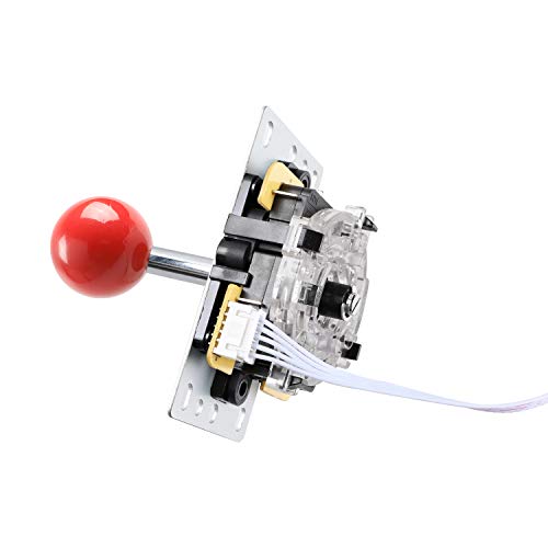 2-Player DIY Arcade Kit USB to Joystick Arcade DIY Parts Kit For PC, Windows, MAME, Raspberry Pi - 2x Zero Delay USB Encoder + 2x Arcade Joystick + 20x Arcade Buttons Color: Red + Blue