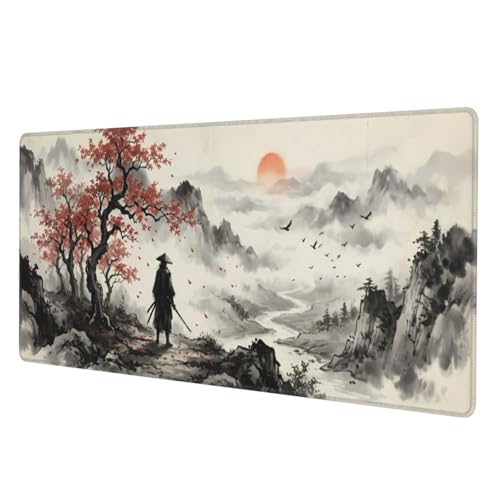 Extended Gaming Mouse Pad, Large Mouse Mat, XL Desk Pad for Keyboard and Mouse, Non-Slip Rubber Base & Stitched Edges for Gamer Office 31.5x11.8 in - color: 9