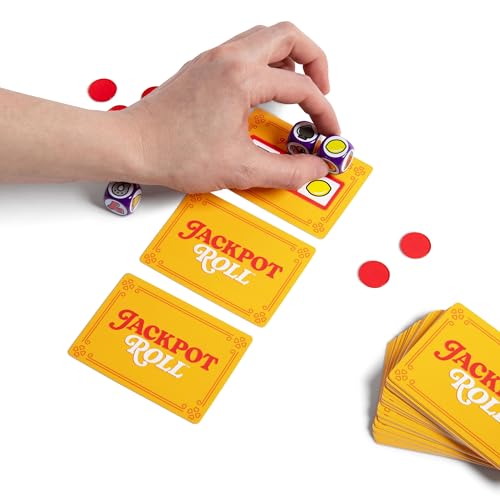 Jackpot Roll by Relatable – A Fast Paced Casino Themed Dice Game for Family Game Night and Games for Adults – Includes 20 Betting Tokens, 50 Cards, 12 Dice and Instructions