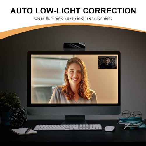 Diccik 1080P Webcam with Microphone, Full HD Video Calling Web Camera, HD Light Correction Streaming Webcam for Zoom/Skype/Teams, Plug and Play PC Camera Web cam for Windows & Mac - style: K1-1080
