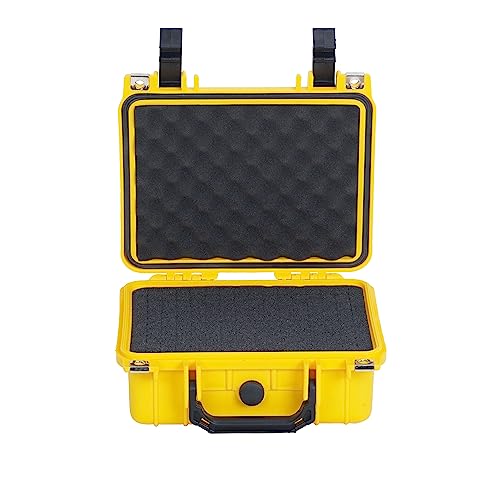 MEIJIA Portable All Weather IP67 Waterproof Protective Case,Hard Camera Case,Dry Case with Customizable Foam,Fit Use Of Drones,Camera,Equipments,10.62 x9.68x4.87inches - color: Yellow