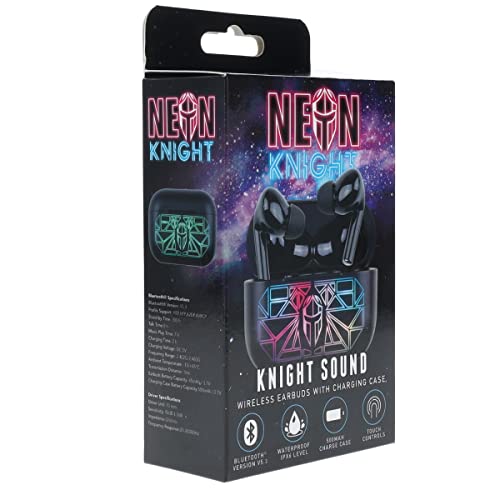 Neon Knight NKTWS Low Latency Wireless Bluetooth(R) Gaming Earbuds 300 Hours Standby Waterproof Rated for True Wireless Gaming