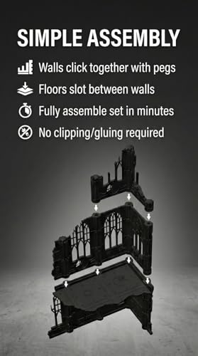 Gothic Sector Terrain Set, Corner Ruins Style | 28mm Scale Buildings, Scatter Terrain - style: Corner Ruins