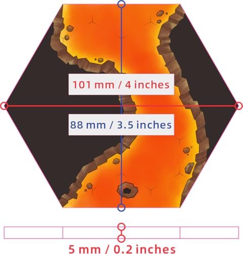 Modular Magnetic Locking DND Map Tiles for Dungeons & Dragons Game | Double-Sided | Fog of War | Dry-Erase | Static Cling Stickers - Magma - style: Magma