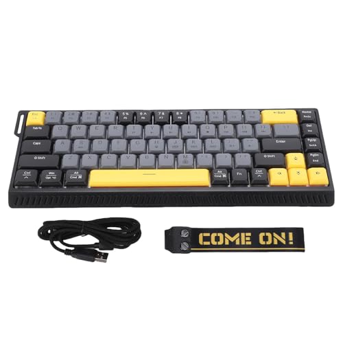 CCYLEZ Computer Keyboard, Quiet RGB Backlit 68 Keys Wired Gaming Keyboard with Scissor Switch for Office and Home Use Gray Black - color: Gray Black