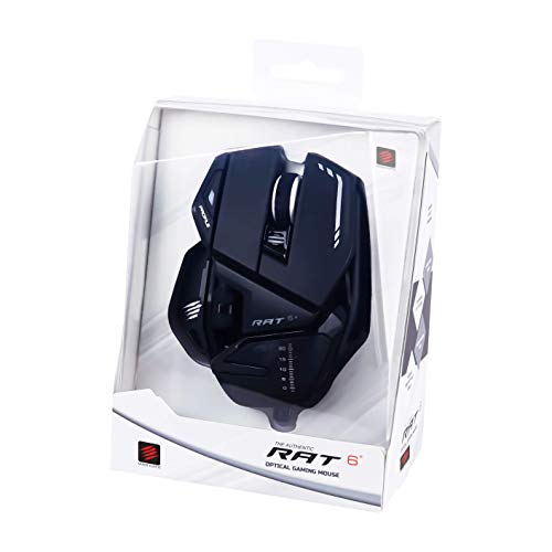 MAD CATZ MR04DCINBL000-0 R.A.T. 6+ Corded Optical Gaming Mouse, Black