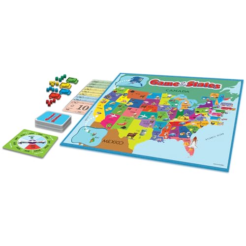 Game of the States, Kids Pick Up & Deliver Game, by Winning Moves Games USA | 1970's Original Artwork, 2 to 4 Players, Ages 8 and up