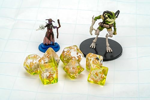 FanRoll 16mm Resin Poly DND Dice Set: Elephant Dice, Role Playing Game Dice for Dungeons and Dragons