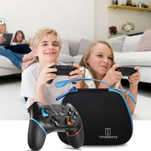 Tourmate Hard Controller Case Compatible for Switch Wireless Pro Controller, Travel Protective Carrying Storage Bag (Black & Red) - color: Black & Red
