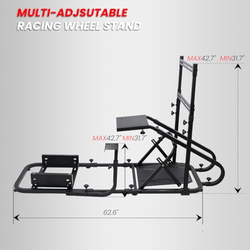 ciwucseat Racing Simulator Cockpit with Monitor Mount, Sim Racing Cockpit, Racing Wheel Stand Compatible with Fanatec, Thrustmaster, Logitech, Moza Racing Games on PS5, PS4, Xbox and PC - color: Cockpit