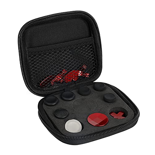 13 in 1 Metal Thumbsticks for Xbox One Elite Series 2, Elite Series 2 Controller Accessory Parts, Gaming Accessory Replacement, Metal Mod 6 Swap Joystick, 4 Paddles, 2 D-Pads, 1 Tool (Plating Red) - color: Red