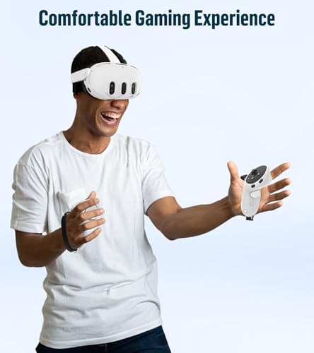 Silicone Cover Set Compatible with Meta Oculus/Quest 3, VR Accessories Protective Cover Includes Controller Grips, Front Shell Headset Cover and Face Cover, Not Fit Quest 3S (White) - color: White