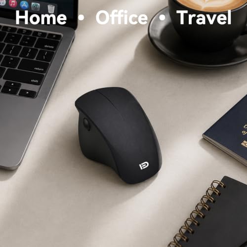 Ergonomic Thumb Wheel Mouse, Silent Wireless Mouse for Laptop | Comfortable Computer Mouse For Office Work, An Ergonomic Silent Click Mouse Offering A Natural Hand Posture