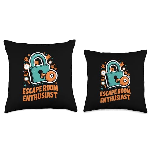 Escape Room Enthusiast Exit Game Escape Room Throw Pillow - size: 16x16