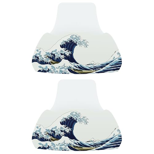 playvital 2 Pack Controller Display Stand for ps5, Gamepad Stand Desk Holder for ps5 Controller Accessories with Rubber Pads, The Great Wave - color: The Great Wave 2 set