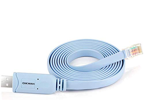 USB Cisco Console Cable, USB to RJ45 Console Cable Compatible with Routers/Switch/Windows 7, 8,10 (12ft) - size: 12 ft