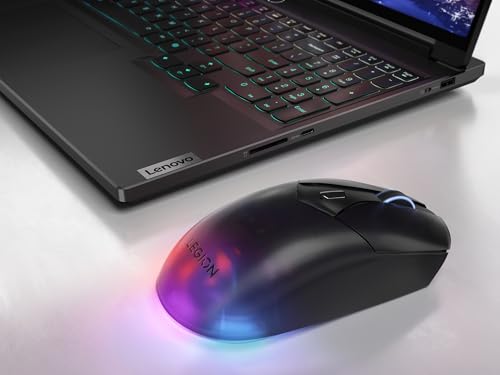Lenovo Legion M410 Wireless RGB Gaming Mouse – 6 Button Palm Grip Mouse with 16,000 DPI, 53 Hour Rechargeable Battery, 2-Zone RGB Lighting, NVIDIA Reflex Compatible - color: Translucent, size: Medium | Right Handed, style: M410