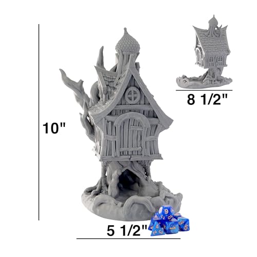 Baba Yaga Dice Tower - Fantasy Gaming Accessory for Board Games, D&D & Tabletop RPGs (Paintable)