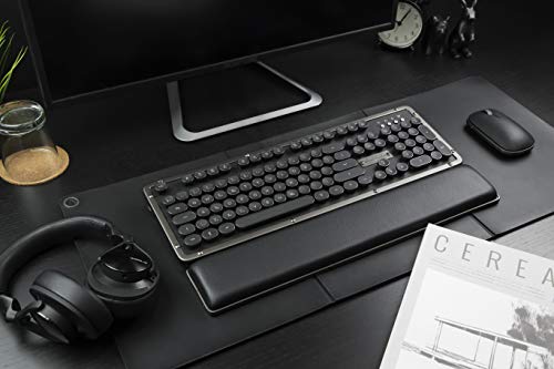 AZIO Retro Classic Palm Rest, Gunmetal - color: Gunmetal