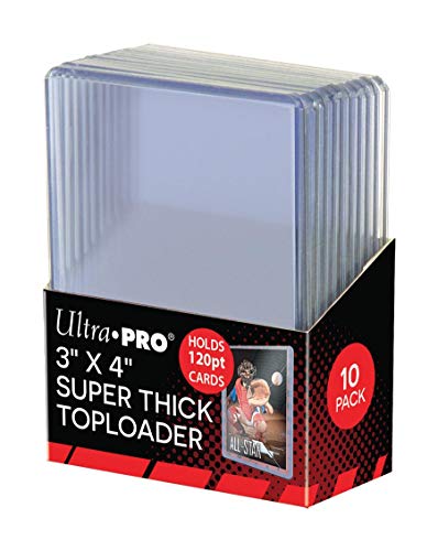 Ultra PRO Toploader 3"x4" 120pt (10ct) for Pokemon Cards, Pokemon Card Binder, Magic the Gathering - Clear PVC Holders for Baseball, Basketball, Yugioh, MTG, Sports Cards Protective Sleeves