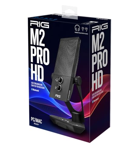 RIG M2 STREAMSTAR PRO HD USB Condenser Microphone | For PC streaming, podcasting, broadcasting, gaming - Plug and Play - 24-bit / 192kHz audio - On-Board Controls