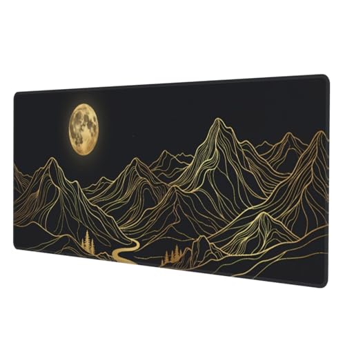 Extended Gaming Mouse Pad, Large Mouse Mat, XL Desk Pad for Keyboard and Mouse, Non-Slip Rubber Base & Stitched Edges for Gamer Office 31.5x11.8 in - color: 1