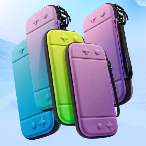 Switch 2 Carry Case Compatible with Nintendo Switch 2 Console,Large Capacity Switch 2 Case, Portable Hard Travel Bag for Console & Accessories, 10 Game Card Slots (Blue Gradient) - color: Blue Gradient