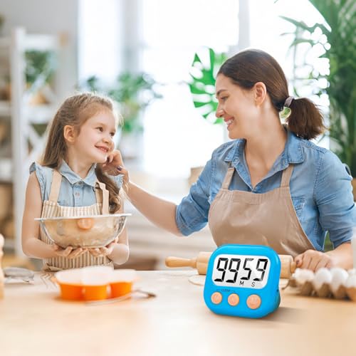 6 Pack Digital Kitchen Timer Small Classroom Timers for Kids Teachers (Blue&Pink) - color: Blue&pink