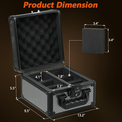 Graded Card Case Storage Box - Trading Card Case with 4 Foam Dividers, Waterproof Trading Card Holder, Compatible with PSA BGS CSG FGS Up to 80+ Cards with TSA Approved Locks (Black) - color: Black 2 Slots