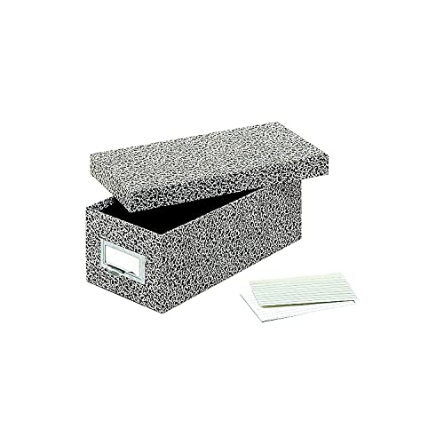Globe-Weis/Pendaflex Fiberboard Index Card Storage Box, 3 x 5 Inches Card Size, Black Agate (93 BLA) - color: Black Agate, size: 3 x 5