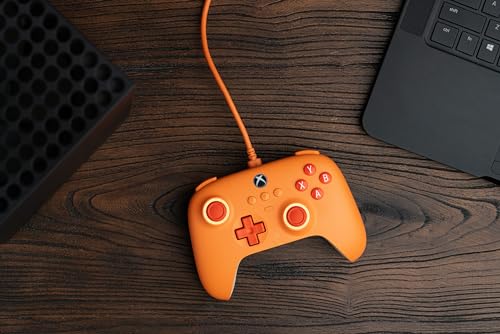 8BitDo Ultimate C Wired Controller for Xbox with Hall Effect Joysticks and Triggers, RGB Lighting Fire Ring, Compatible with Xbox Series X|S, Xbox One, Windows 10/11- Officially Licensed (Orange) - color: Orange
