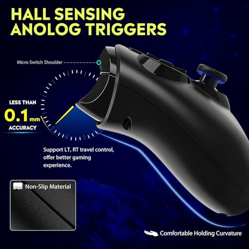 QRD Spark N5 Wireless Controller for PS5/PS4/PC - including QRD PS5 Wireless Adapter Converter,Hall Effect Joysticks, Touchpad, Gyro, Macro Buttons