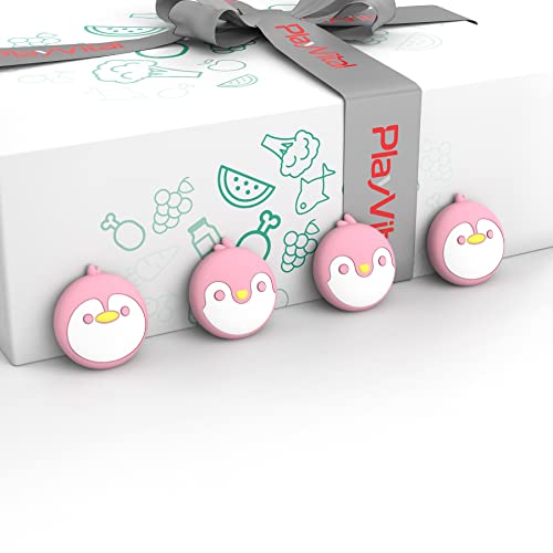 PlayVital Thumb Grip Caps for Xbox Series S/X, Xbox One, Elite Series 2 Controller, Cute Joystick Caps for ps5/EDGE/ps4, Thumbstick Cover for Switch 2 Pro/Switch Pro Controller - Penguin, Pale Red - color: Penguin Pale Red
