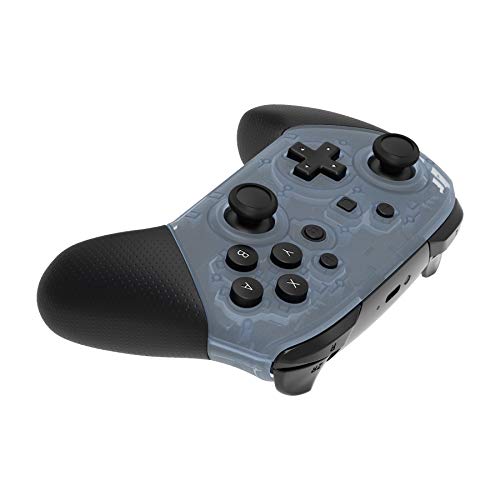 eXtremeRate Glacier Blue Faceplate and Backplate for Nintendo Switch Pro Controller, DIY Replacement Shell Housing Case for Nintendo Switch Pro - Controller NOT Included - color: Clear Glacier Blue
