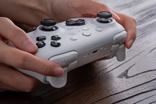 8BitDo Ultimate 2 Bluetooth Controller for Switch/Switch 2 & Windows PC, Switch Pro Controller with TMR Joysticks, Switchable Hall Effect/Tactile Triggers, Vibration and Motion Control - White - color: White, style: Ultimate 2 Bluetooth