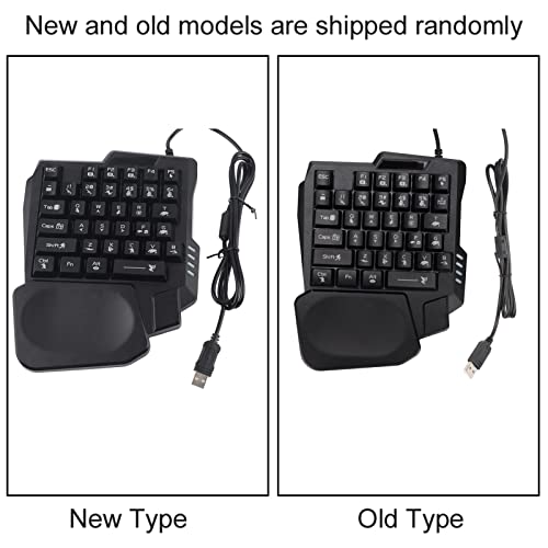One-Handed Mechanical Gaming Keyboard,35 Keys Waterproof Professional Gaming Keypad,with 3 Color Backlight, Single Handed Keyboard for Computer Mobile Games