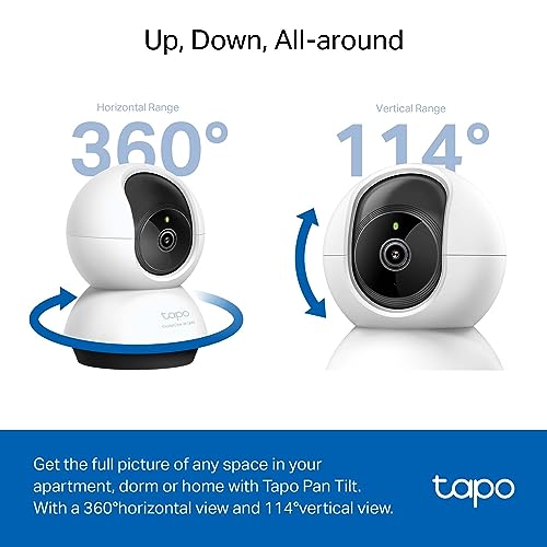 TP-Link Tapo 2K QHD Pan/Tilt Security Camera for Pet Camera, Baby Monitor, Motion Detection, Motion Tracking, 2-Way Audio, Night Vision, Cloud &SD Card Storage, Works w/Alexa & Google Home(Tapo C220) - style: 2K QHD