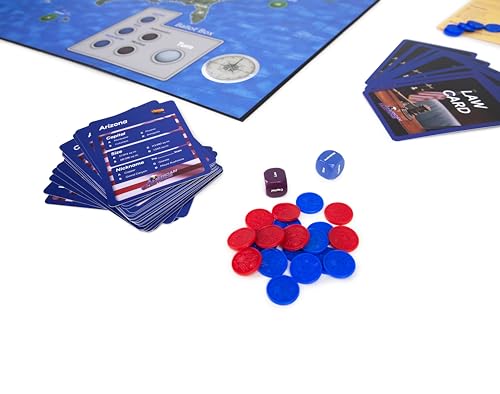 American Elections U.S. History & Civics Board Game – Learn State Facts, Geography & Government – Educational Family Board Game – Fun Board Games for Adults, Kids Ages 10+ Years Old