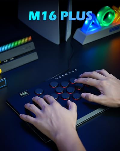 Sehawei Haute42 M Ultra Leverless Arcade Controller - Tournament-Ready Premium Aluminum Arcade Stick with Lock Switch,Custom RGB Lighting & Hot-Swappable Low-Profile Switches for PC/Ps3/Ps4/Switch/Steam - color: M Ultra Black