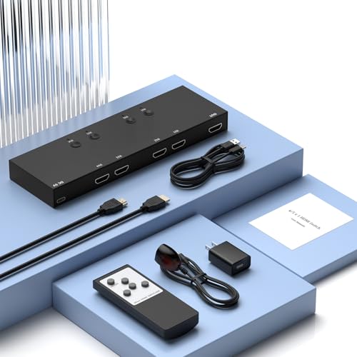 Y.D.F 4 Way HDMI Switch 4k@60Hz HDMI Switcher 4 in 1 Out HDCP 2.0 Manual HDMI 2.0 Hub Supports 3D Compatible with Nintendo Switch/Switch OLED/Xbox/ PS5/4/3 Blu-Ray Player Fire Stick Roku Apple TV - size: HDMI Switch 4 Port