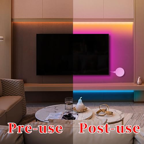 QZYL LED Lights for Bedroom, 25FT RGB LED Strip Lights with 44 Keys IR Remote, Smart LED Light Strip with Adhesive Backing Adjustable Brightness App Control for Bedroom Party Decoration