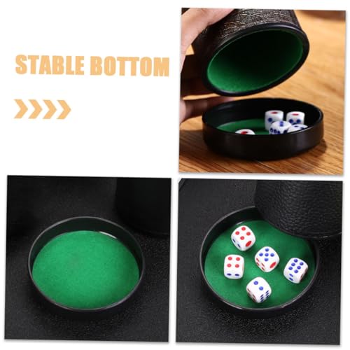 Hemoton 5pcs Suede Leather Chassis Dice Cup Lid Cup Lid for Party Game Supplies