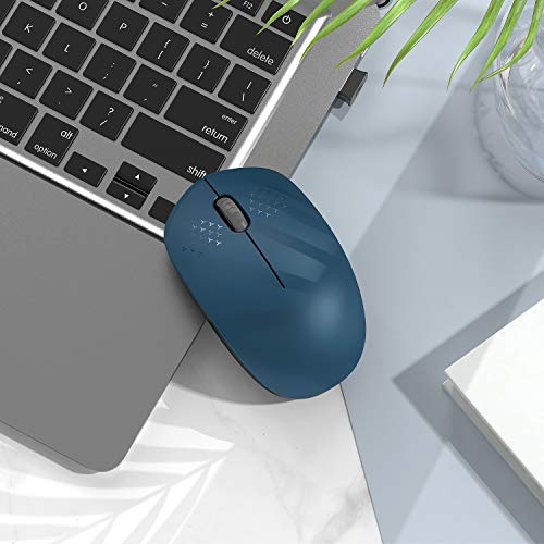 seenda Wireless Mouse, 2.4G Noiseless Mouse with USB Receiver Portable Computer Mice for PC, Tablet, Laptop, Notebook - Blue & Black - color: Blue and Black