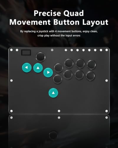 Sehawei Haute42 Arcade Stick 13Keys All-Button Gamerfinger for PC/Ps3/Ps4/Switch/Steam Game Keyboard-Supports Hot Swap & SOCD (Black) - color: Black