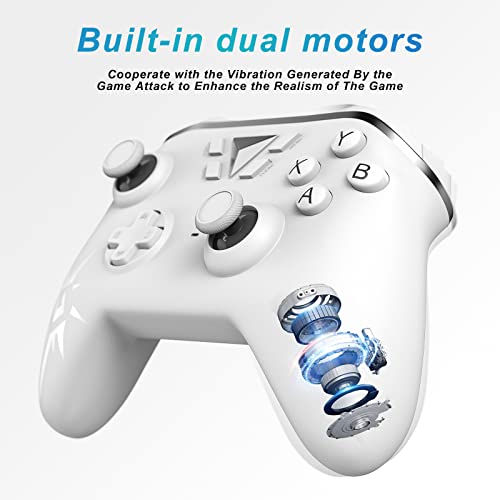 W&O Wireless Controller Compatible with Xbox ONE 2.4GHZ Gamepad Joystick Wireless Controller Compatible with Xbox Series X/S/One S/X/P3 Host/Windows 7/8/10 (White) - color: White