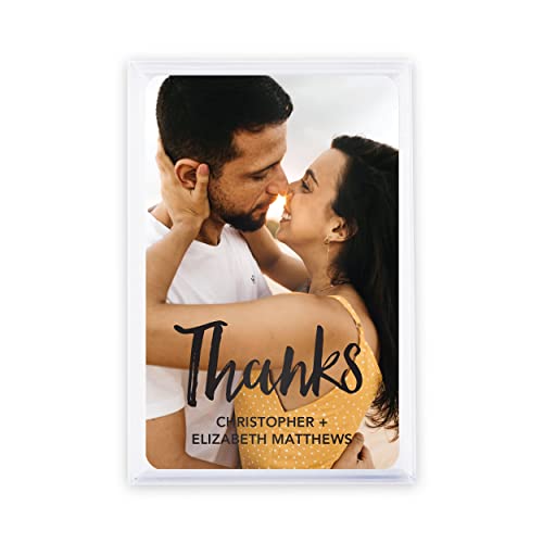 WEDDINGSTAR Custom Photo Printed Playing Card Favor (1, Handwritten Elegance) - color: Handwritten Elegance
