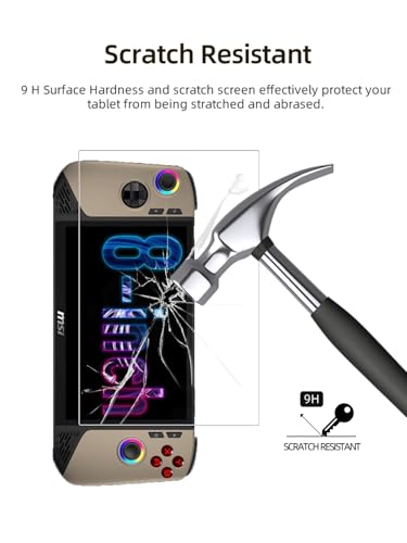 Screen Protector for MSI's New Claw 8 AI+ Handheld Game Console,Tempered Glass Film Anti-Scratch High Touch Sensitivity,3 Pack